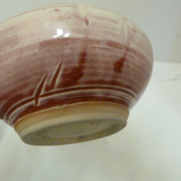 Handcrafted North Carolina Art Pottery 5 Inch 2-Handled Bowl by L3 Smith Pottery - Picture 5 of 14